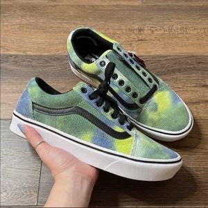 Vans Oldskool ComfyCush Blue and Green Tie Dye